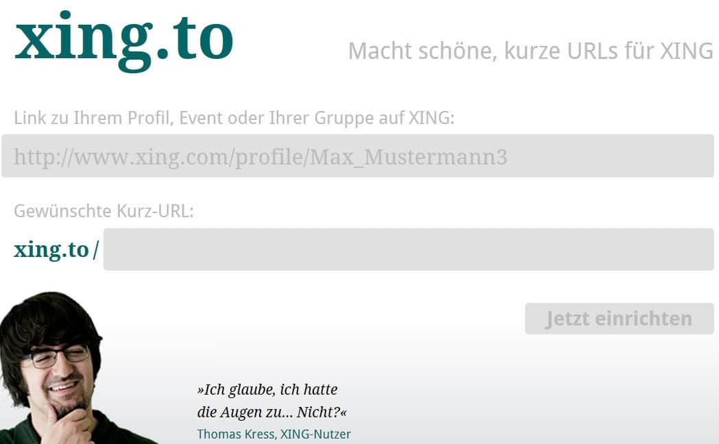 Linkverkürzer für XING